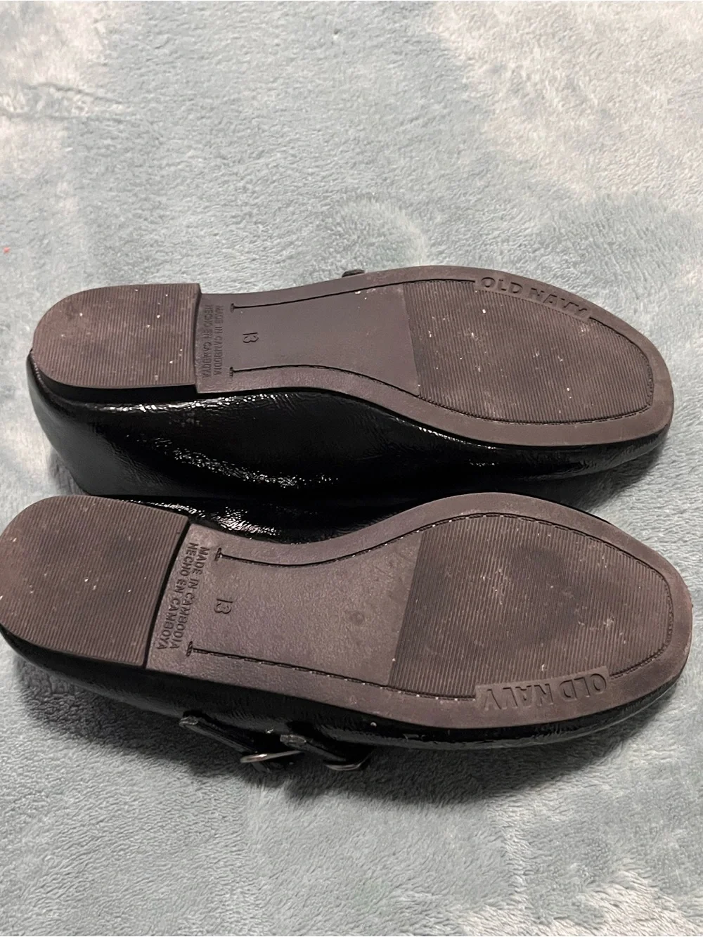 Old Navy Black Patent Double-Strap Mary Jane Flats for Kids
